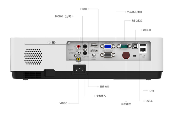 4300 Lumens Wireless Projectors โปรเจคเตอร์ LCD แบบพกพาสำหรับห้องเรียน