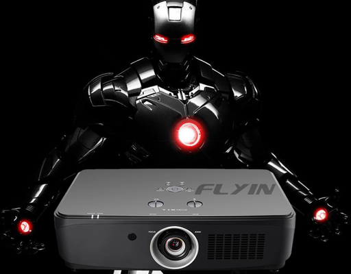 การศึกษากลางแจ้ง FLYIN 7100Lumens 3LCD 4K LASER Projector พร้อมความสว่างความละเอียดสูงและเครื่องเสียงที่ติดตั้ง