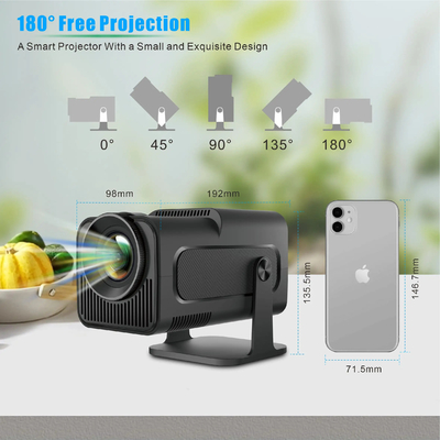 FLYIN HY320MINI 4K Ultra HD 3D โปรเจคเตอร์สั้นพกพาและอุปกรณ์การนําเสนอสําหรับโรงภาพยนตร์บ้านและโรงภาพยนตร์