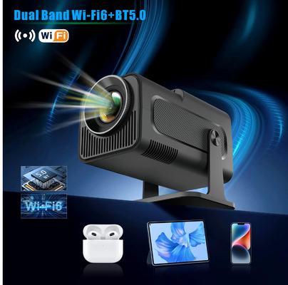 FLYIN HY320MINI 4K Ultra HD 3D โปรเจคเตอร์สั้นพกพาและอุปกรณ์การนําเสนอสําหรับโรงภาพยนตร์บ้านและโรงภาพยนตร์