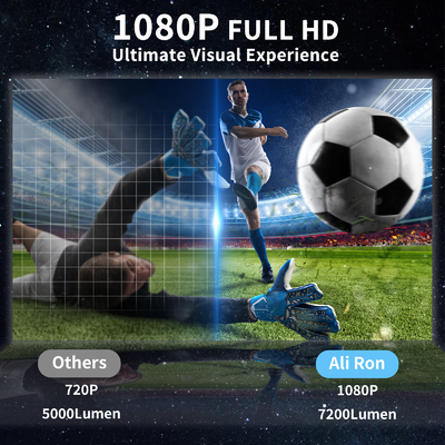 FY360 4K HD Smart LCD Projector แสงสว่างสูง เลเซอร์โรงภาพยนตร์ในบ้านด้วย Android 11.0 BT5.2 สายเสียงสเตียโร่และ US Plug