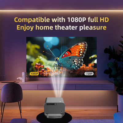 FLYIN P20 Pro 4K 350Lms 1080P โปรเจคเตอร์ Full HD โฟกัสอัตโนมัติ เลนส์ LCD แหลมแอนดรอยด์ 13 Airplay โปรเจคเตอร์บ้านพกพา