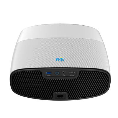 Flyin Q7 1080p ความละเอียดสูง โปรเจคเตอร์โรงละครบ้านบันเทิง LCD เครื่องเสียงคู่ โบลูธูท 100 นิ้ว หน้าจอ WIFI วงจรคู่