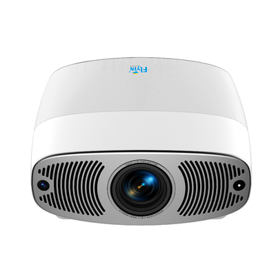 Flyin Q7 1080p ความละเอียดสูง โปรเจคเตอร์โรงละครบ้านบันเทิง LCD เครื่องเสียงคู่ โบลูธูท 100 นิ้ว หน้าจอ WIFI วงจรคู่