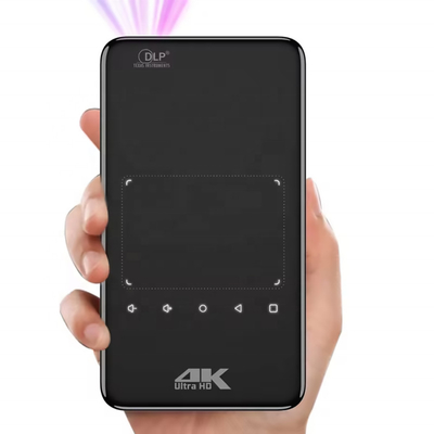 Flyin S90 4K Mini Portable Android Smart DLP Projector WIFI Bluetooth Enabled รูปทรงโทรศัพท์มือถือ US Plug LED Lamp แบตเตอรี่ 3 มิติ