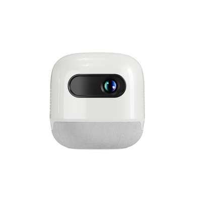 FLYIN M2 มินิสี่เหลี่ยม DLP โปรเจคเตอร์พกพาที่มีแบตเตอรี่ในตัว โปรเจคเตอร์แคมป์กลางแจ้ง 4K
