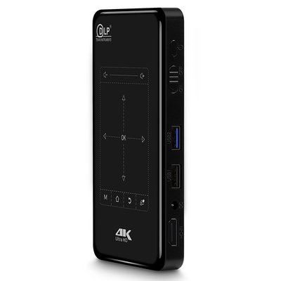 FLYIN P-09II โปรเฟชั่นแนล 4K มินิโปรเจคเตอร์ DLP LED Lamp Projector Remote Control Stereo WiFi-Smart Home โปรเจคเตอร์พกพา