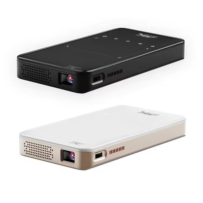 Flyin S90 4K Mini Portable Android Smart DLP Projector WIFI Bluetooth Enabled รูปทรงโทรศัพท์มือถือ US Plug LED Lamp แบตเตอรี่ 3 มิติ