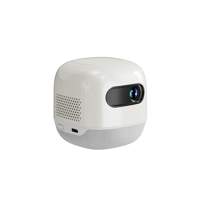FLYIN M2 แอนดรอยด์ มินิสี่เหลี่ยม DLP โปรเจคเตอร์พกพาที่มีแบตเตอรี่ในตัว โปรเจคเตอร์แคมป์กลางแจ้ง 4K