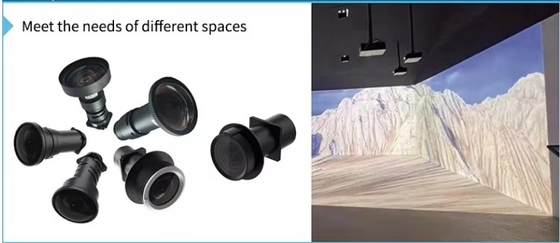 Flyin 5500 ลูเมน DLP Laser Projector WUXGA ความละเอียดสูง 4K Active 3D Presentation 0.8 DMD Chip สําหรับการถ่ายภาพที่แม่นยํา การเปลี่ยนเลนส์โฟกัสด้วยมือเพื่อประสบการณ์การถ่ายภาพที่ยืดหยุ่น