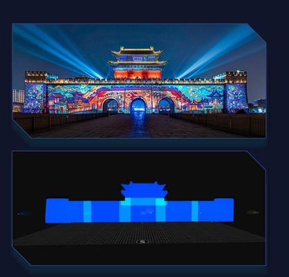 Flyin A1 4K แบ่งปันคอนเวอร์เจอร์เซอร์ ระบบการฉายสถานที่ขนาดใหญ่ สําหรับ Edge Fusion Dome 3D Mapping Immersive Room