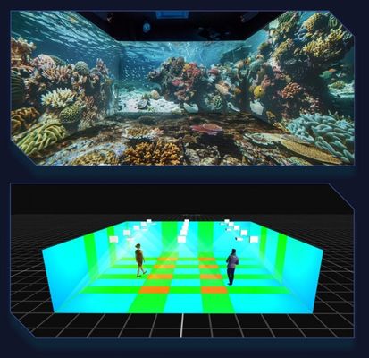 Flyin A1 Immersive Room 4K แบ่งปัน Server Converged Edge Fusion Dome การแผนที่ 3 มิติ