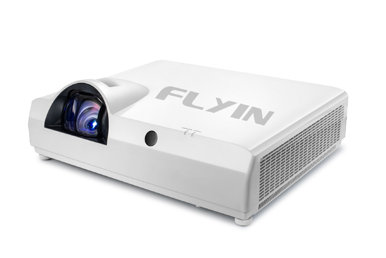Flyin-C90SW+ 4200 Lumens WXGA 3LCD เลเซอร์โปรเจคเตอร์ระยะสั้นในตัว Android 5000000:1 Contrast สำหรับธุรกิจการศึกษา