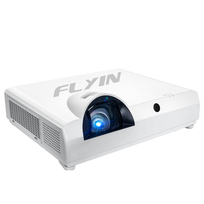 Flyin-C90SW+ 4200 Lumens WXGA 3LCD เลเซอร์โปรเจคเตอร์ระยะสั้นในตัว Android 5000000:1 Contrast สำหรับธุรกิจการศึกษา