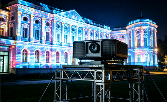 โปรเจคเตอร์เลเซอร์ DLP มีความสว่าง 13,000 ลูเมน ความสว่าง 4K เหมาะสําหรับการใช้งานกลางแจ้งในสถานที่ใหญ่