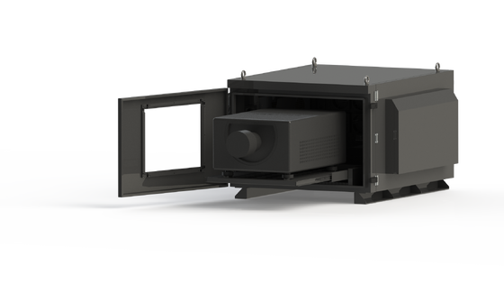 โปรเจคเตอร์กลางแจ้ง เต็มอุณหภูมิ IP65 IP66 ระบบเย็นแบบสอง ระบบทําความร้อน 15-50 °C สําหรับโปรเจคเตอร์ 5000-50000Lm