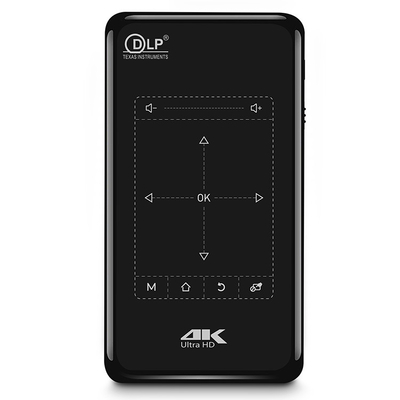 FLYIN P-09II โปรเฟชั่นแนล 4K มินิโปรเจคเตอร์ DLP LED Lamp Projector Remote Control Stereo WiFi-Smart Home โปรเจคเตอร์พกพา
