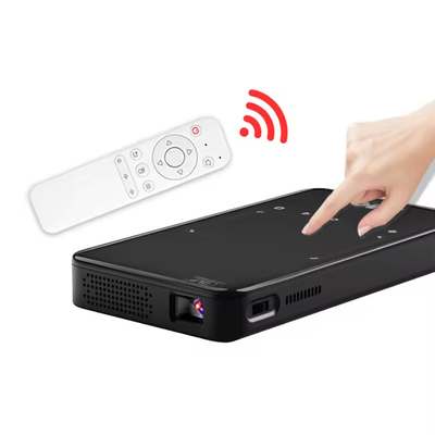 Flyin S90 4K Mini Portable Android Smart DLP Projector WIFI Bluetooth Enabled รูปทรงโทรศัพท์มือถือ US Plug LED Lamp แบตเตอรี่ 3 มิติ