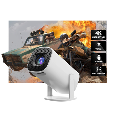 FLYIN P30 4K Ultra HD 3D โปรเจคเตอร์สั้น LED พกพาสําหรับโรงภาพยนตร์และโรงภาพยนตร์