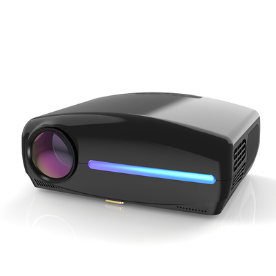 โปรเจคเตอร์โรงภาพยนตร์บ้าน 1080P แบบพื้นบ้าน 4400 ลูเมน วิดีโอ LCD LED Full HD