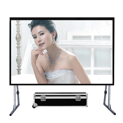 หน้าจอโปรเจ็กเตอร์พับเร็ว 72 นิ้วพับได้ สีขาวด้าน