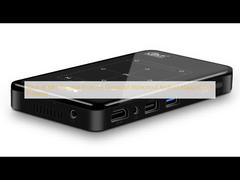 โปรเจคเตอร์พกพาขนาดเล็ก 4K สีดำกันฝุ่นกันน้ำ Android Mapping DLP Projector